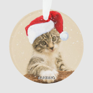 Photo de chat personnalisée avec chant de Noël per