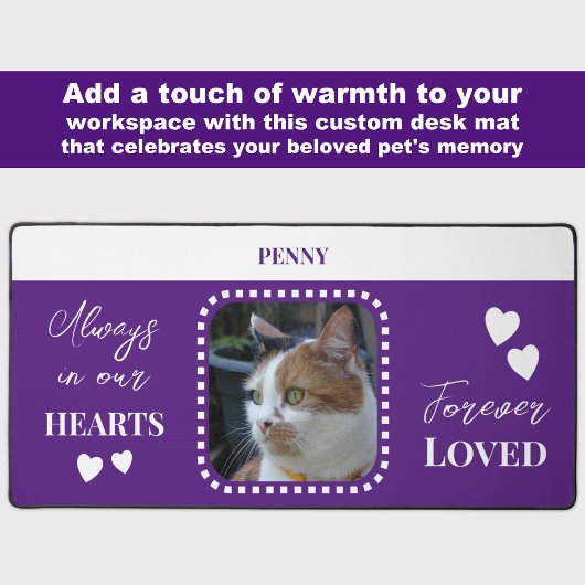 Photo de chat Sympathy Pet Memorial violet