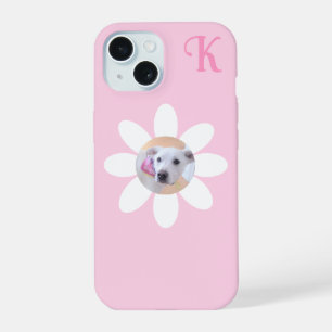Photo de chien chiot mignon Fille à la fleur rose