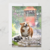 Photo de Chien de Nouvel An Carte Vacances (Devant)