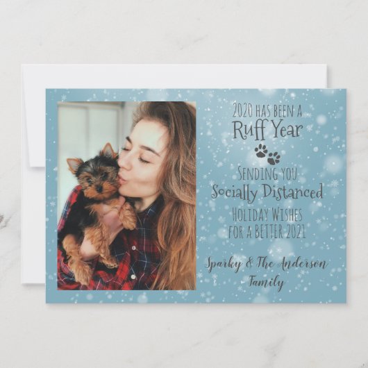 Photo de chien d'une année difficile - Carte de vœ (Devant)