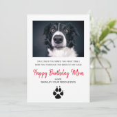 Photo de chien Joyeux Anniversaire Carte de maman  (Debout devant)