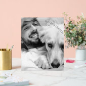 Photo de chien noir et blanc (Mariage)