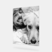 Photo de chien noir et blanc (Angle)