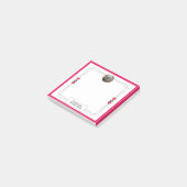 Photo de chien Notes post-it avec pattes et coeurs (Incliné)