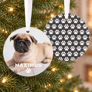 Photo de chien personnalisé avec empreinte de patt