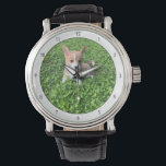 Photo de chien personnalisée Ajouter votre propre<br><div class="desc">Personnalisez avec la photo de votre propre chien sur cette montre de poignet personnalisée pour animal de compagnie pour un cadeau customisé mignon. Une belle montre personnalisée pour un propriétaire de chiot pour immortaliser leur amour de leur nouveau chiot.</div>