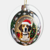 Photo de chien personnalisée Ornement de Noël (Gauche)