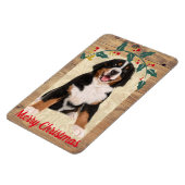 Photo de chien Refrigerator Magnet de Noël 4 x 6 (Côté Gauche)