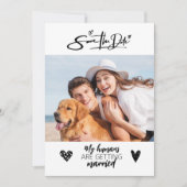 Photo de chien rustique pour faire-part de mariage (Devant)