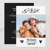 Photo de chien rustique pour faire-part de mariage (Devant / Derrière)