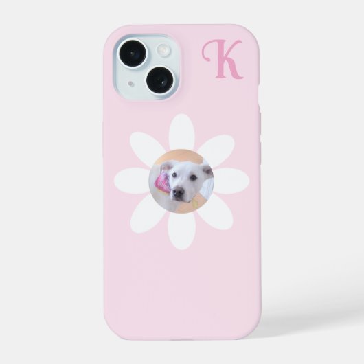 Photo de chiot mignon Fille à la fleur rose Initia (Verso)