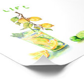 Photo de citron impression jus boisson fraîche lim (Coin)