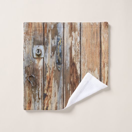 Photo de clôture en bois brun (Gant de toilette)