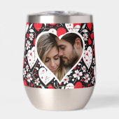 Photo de Coeurs et Fleurs rouges, noirs et blancs (Avant)