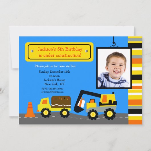 Photo de construction Invitation à la fête d'anniv (Devant)