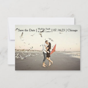 Photo de couple moderne - 3x5 Save the Date