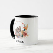 Photo de couronne florale moderne Best Friends Mug (Devant gauche)