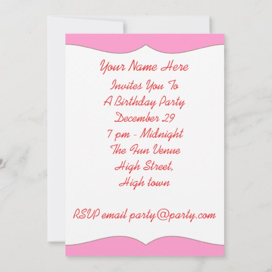 Photo de couverture de magazine Invitations de fêt (Dos)