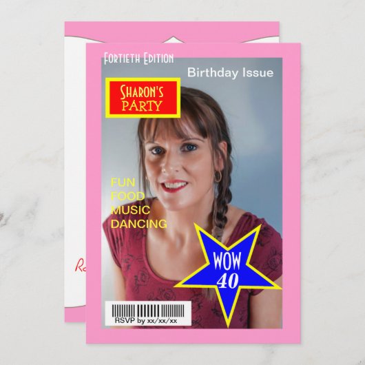 Photo de couverture de magazine Invitations de fêt (Devant / Derrière)