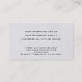 Photo de cuir blanc de carte de visite de 02 (Dos)