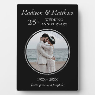 Photo de Custom Silver & Black Anniversary Plaque