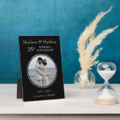 Photo de Custom Silver & Black Anniversary Plaque (Côté)