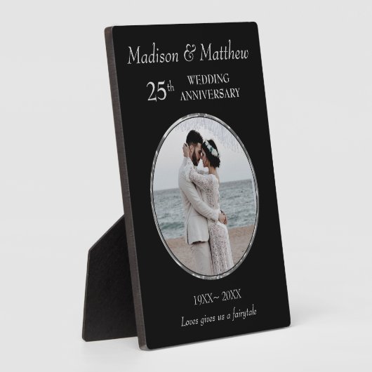 Photo de Custom Silver & Black Anniversary Plaque (Côté)