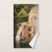 Photo de Cute Little Orange Fox (Serviette à main)