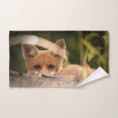 Photo de Cute Little Orange Fox (Serviette à main)