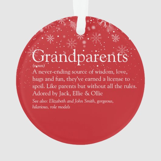 Photo de définition des meilleurs grands-parents d (dos)