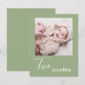 Photo de deux mois Carte Bannière Anniversaire (Devant / Derrière)