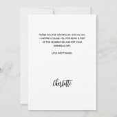 Photo de diplôme carte de remerciements blanc (Dos)