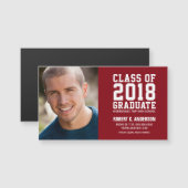 Photo de diplômé de carte nominative d'obtention (Devant / Derrière)