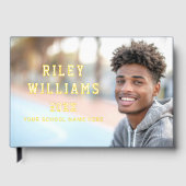 Photo de diplôme d'études supérieures bleu foncé (Recto)