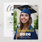 Photo de diplôme Invitation (Devant / Derrière)