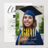 Photo de diplôme Invitation (Devant / Derrière)