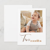Photo de dix mois Carte Bannière Anniversaire (Devant / Derrière)