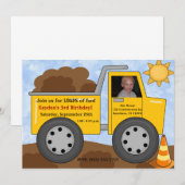Photo de Dumptruck Kids Invitation d'anniversaire (Devant / Derrière)
