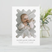 Photo de Faire-part de naissance de cadre effilé (Debout devant)