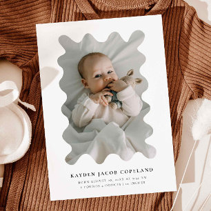 Photo de Faire-part de naissance de cadre effilé