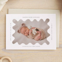 Photo de Faire-part de naissance de cadre ondulé