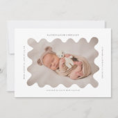 Photo de Faire-part de naissance de cadre ondulé (Devant)
