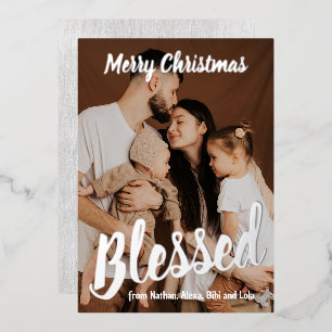 Photo de famille bienheureuse Véritable Foil Carte