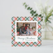 Photo de famille Carte de Noël Joyeux moderne (Debout devant)