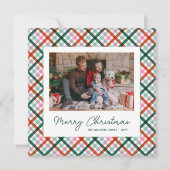 Photo de famille Carte de Noël Joyeux moderne (Devant)