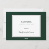 Photo de famille Carte de Noël moderne (Dos)