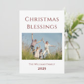 Photo de famille Carte de Noël moderne (Debout devant)