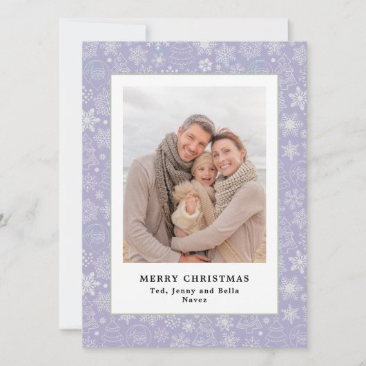 Photo de famille Carte de Noël traditionnelle (Devant)