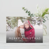 Photo de famille Carte de vacances de Noël élégant (Debout devant)